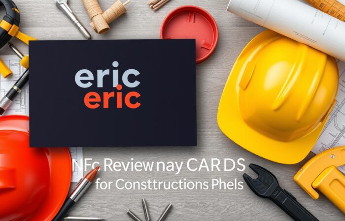 NFC review cards for construction