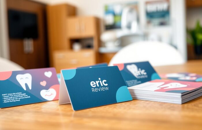 NFC review cards for dentists