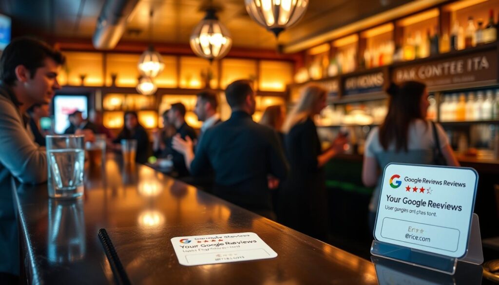 NFC technology for bar reviews