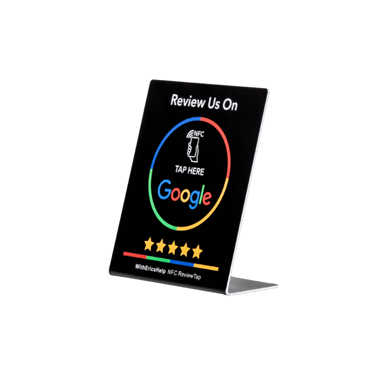 Black Google Review Stand NFC