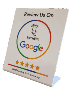 NFC Google review stand - white