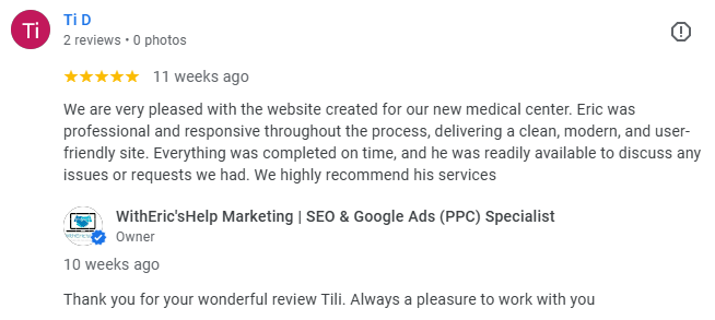 Website redesign review - Tili