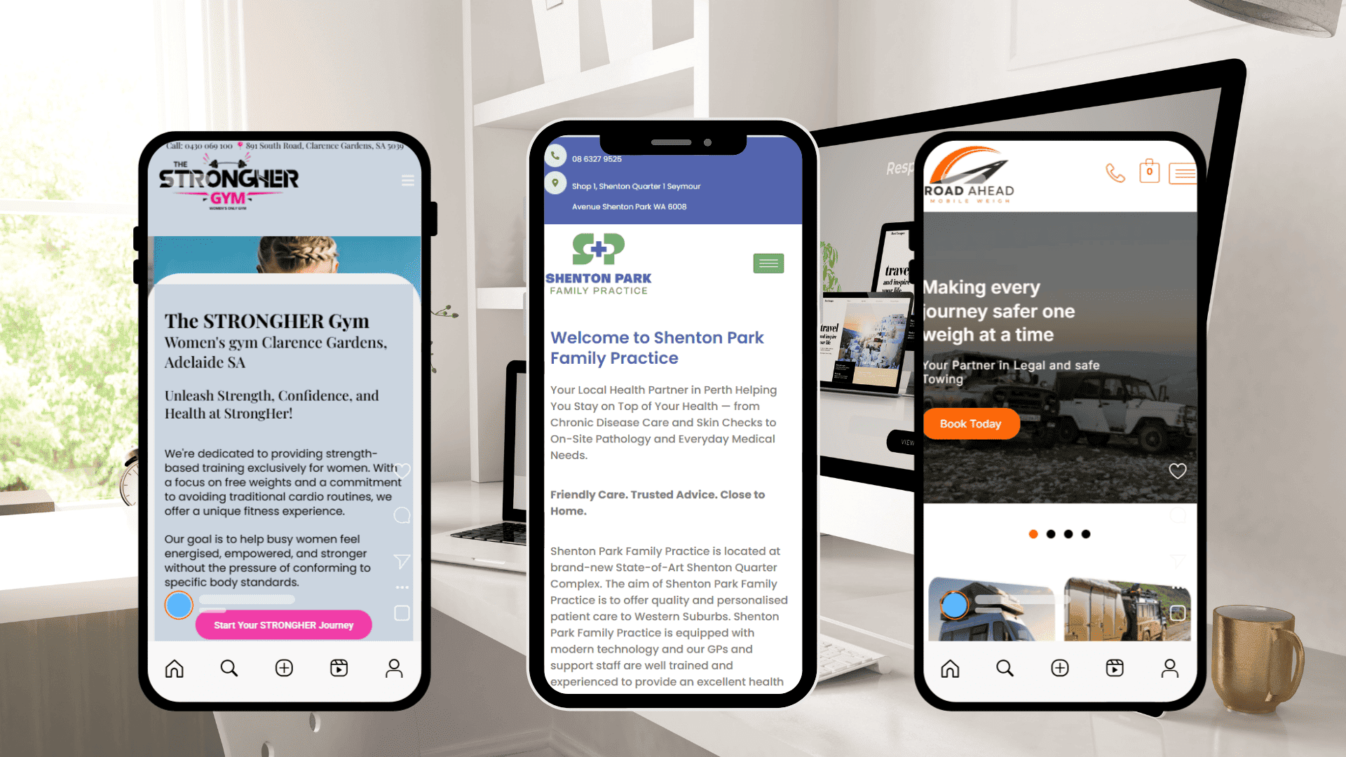 website redesign mobile images